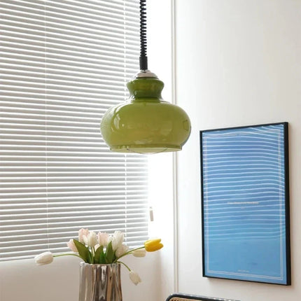Suspension en verre coloré style nordique pour bar et restaurant — LZ4X9P2Q