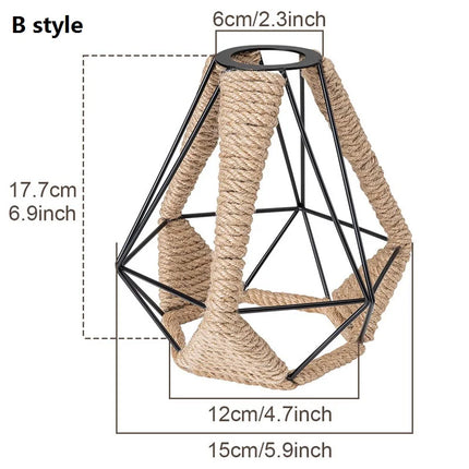 Suspension industrielle rétro avec interrupteur et corde de chanvre — LZ4X9M