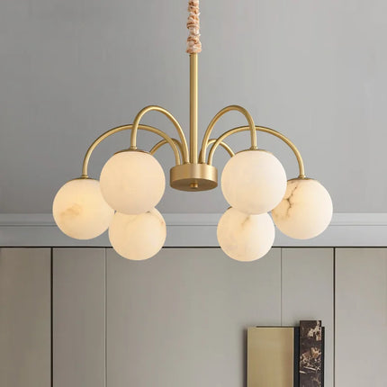 Suspension en cuivre et marbre naturel pour éclairage luxueux — LZ4X9T2