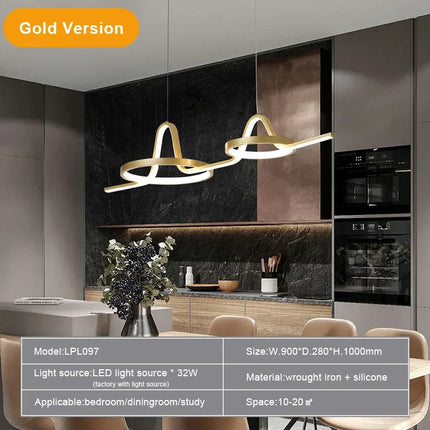 Suspension LED style nordique pour restaurant et bureau — LZ4X9T