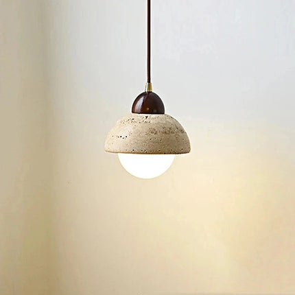 Suspension en marbre jaune style Wabi-Sabi pour salle à manger et restaurant — LZ4X9Q7