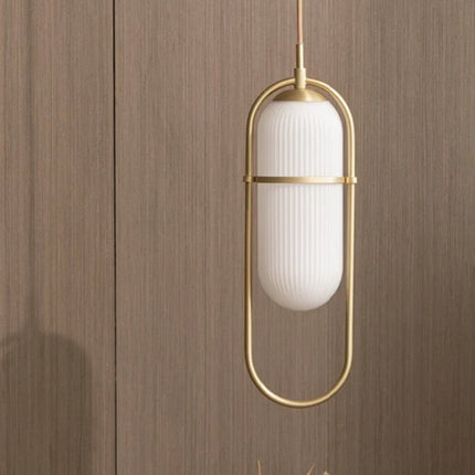 Lustre suspension industriel en verre et métal pour intérieur — LZ4X9T