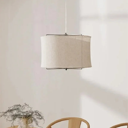 Suspension artisanale en coton et lin style wabi sabi pour hôtels et restaurants — LZ4X9T2
