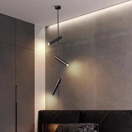 Lustre LED minimaliste rotatif en fer et acier 1 à 3 têtes — LZ4M9Q2N