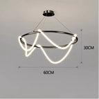 Noir rond 60 cm / Blanc froid 6000K