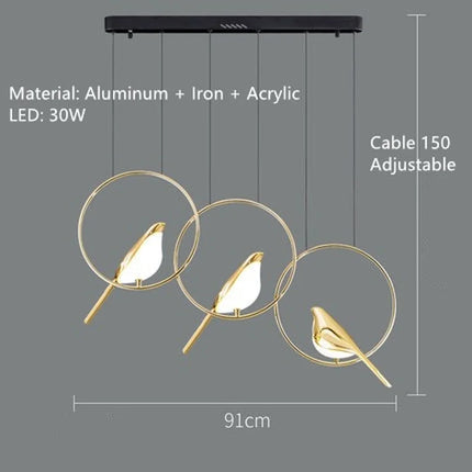 Lampadaire LED postmoderne oiseau doré galvanoplastie pour salon et chambre — LZ4X9J