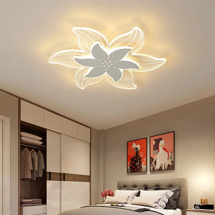 Plafonnier LED art déco à motif fleuri pour bureau et étude — LZ3F9XQ