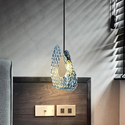 Suspension en verre décor floral moderne — LZ4X9P2