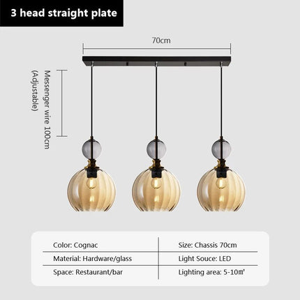 Suspension luminaire en verre forme bonbon pour décoration maison — LZ4X9T2