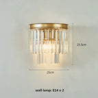 Lampe en or / Cristal clair