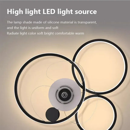 Plafonnier LED avec ventilateur et télécommande au design moderne — LZ4X9P