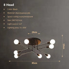 8 lampes - noir / Pas de blubs