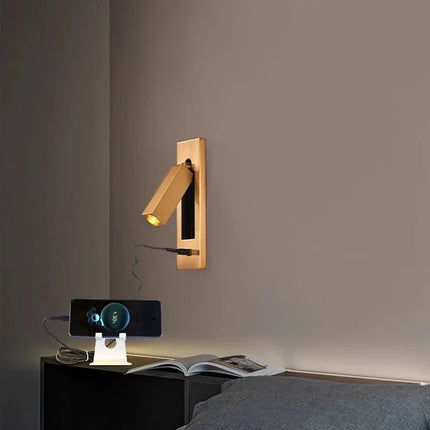 Applique murale LED rotative en laiton avec interrupteur USB — LZ4QX9J