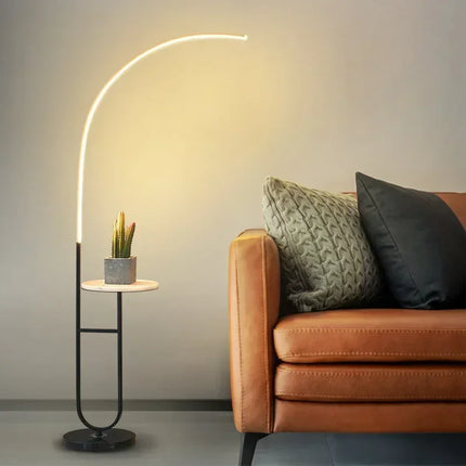 Lampadaire LED avec rangement intégré pour lecture et détente — LZ4X9T2