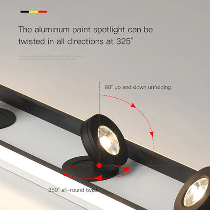 Lustre LED à bandes acryliques avec spots intégrés noir — LZ4P9X