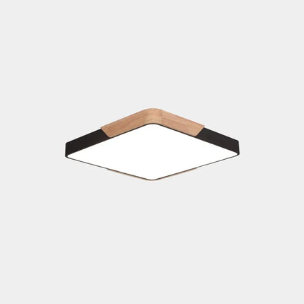 Lustre nordique en bois massif style macaron moderne — LZ4X9P2