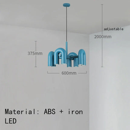 Lustre suspension art déco en métal avec cordon réglable — LZ4X9P2