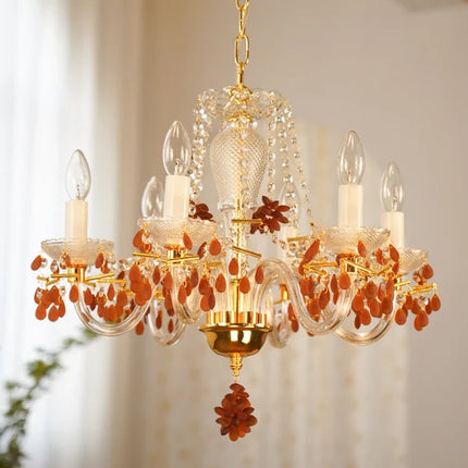 Lustre en cristal pour éclairage de jardin et restaurant — LZ4X9T1