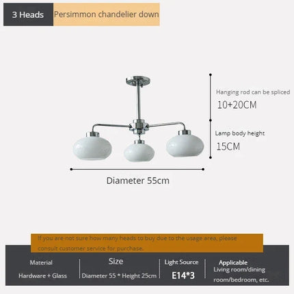 Lustre suspension en verre style Bauhaus pour salon nordique — LZ4FJ9