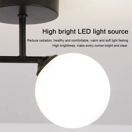 Plafonnier LED boule style nordique pour chambre et salon — LZ4X9P2