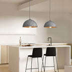 Corps de lampe gris / Lumière chaude
