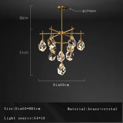 Lustre moderne en cristal avec abat-jour fantaisie — LZ4X9QJ