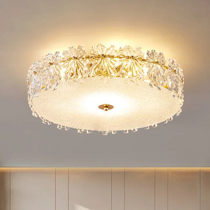 Plafonnier LED en verre cristal au design minimaliste pour intérieur élégant — LZ4X9Q2M