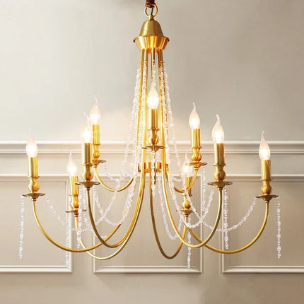 Lustre moderne en laiton pour éclairage intérieur élégant — LZ4X9P