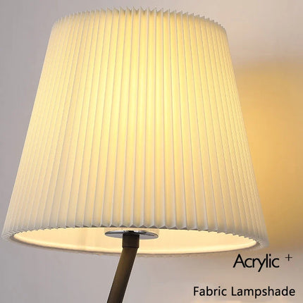 Applique murale vintage américaine avec abat-jour plissé et interrupteur LED — LZ4X9T2