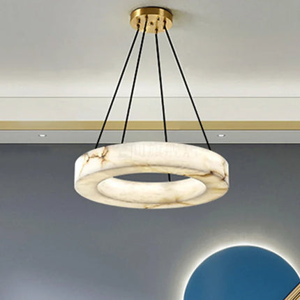 Lustre en marbre naturel espagnol pour hôtel de luxe — LZ4M9Q2