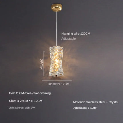 Lustre léger en cristal pour intérieur contemporain élégant — LZ4X9P2