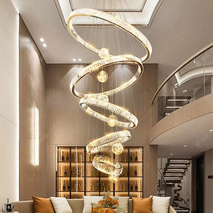 Lustre anneau en cristal au design moderne pour décoration — LZ4X9P