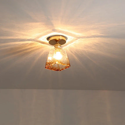Plafonnier LED en verre style nordique industriel décoratif — LZ4P9XQ