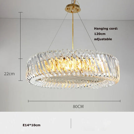 Lustre en verre cristal Art déco à intensité variable tendance 2024 — LZ4X9T
