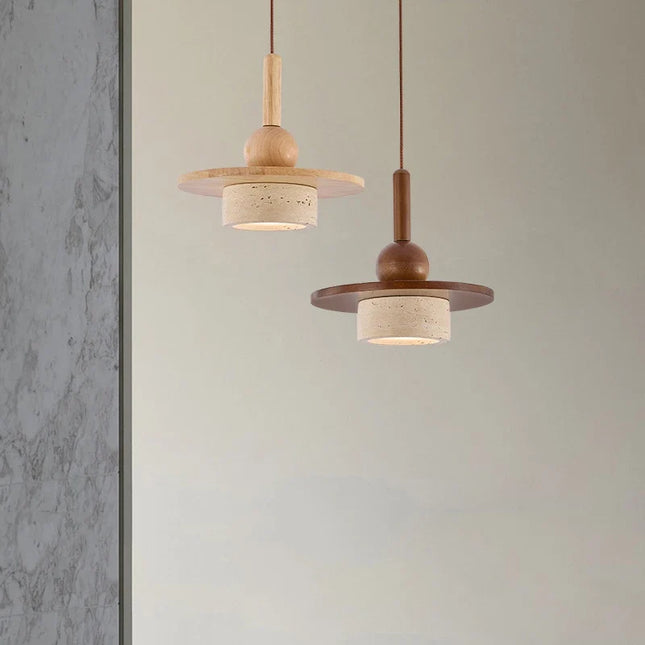 Lustre en pierre style wabi-sabi pour décoration vintage intérieure et extérieure — LZ7NQ2