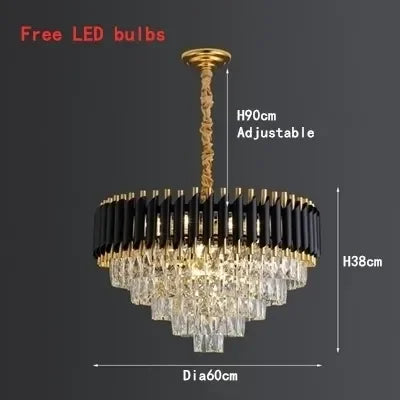 Lustre LED en cristal moderne pour décoration intérieure de luxe — LZ4X9T1P