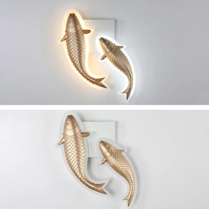 Applique murale LED moderne en acrylique forme poisson décorative — LZ4X9M