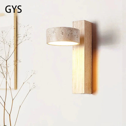 Applique murale en bois de noyer avec LED et interrupteur rotatif — LZ4D9X