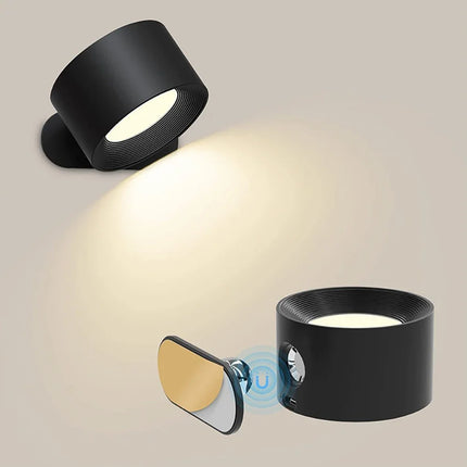 Applique murale LED rechargeable à boule magnétique rotative 360° dimmable tactile — LZ4X9P
