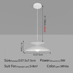 A Blanc D37x7cm 9W / 3 couleurs sans télécommande