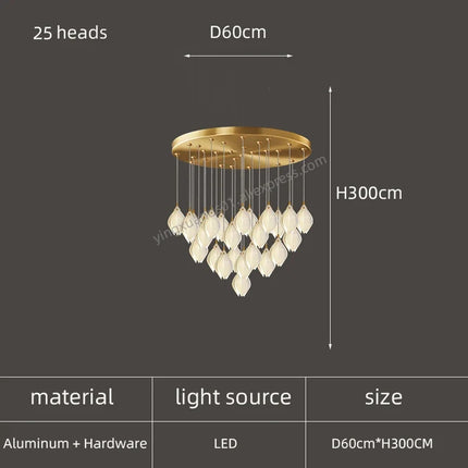 Lustre suspension nordique au design créatif pour intérieur moderne — LZ4X9P