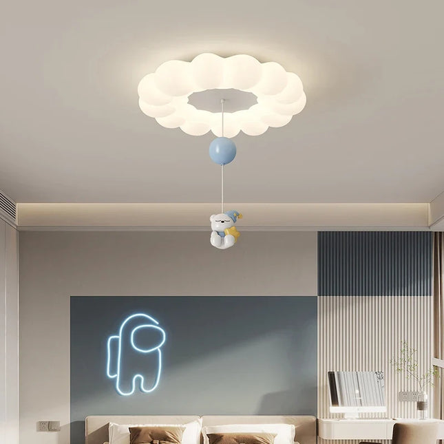 Plafonnier enfant avec motifs ours, lapin et nuage pour éclairage intérieur — LZ4X9M