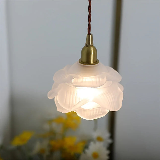 Suspension vintage en verre et laiton style nordique pour intérieur — LZ4X9P
