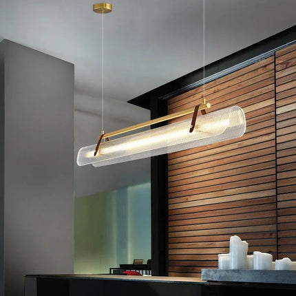Lustre acrylique avec ceinture LED pour éclairage moderne — LZ4X9T