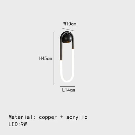 Applique murale LED moderne en forme d’ellipse pour intérieur — LZ4X9P2