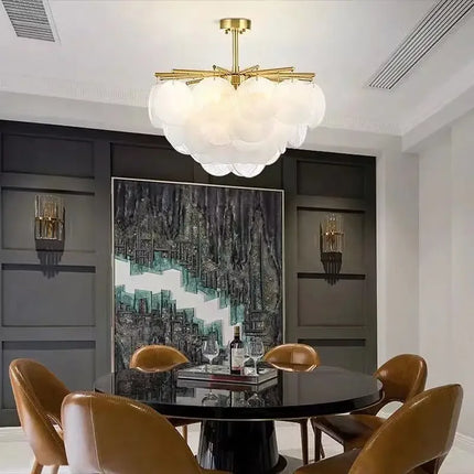 Lustre en verre et fer style nordique pour décoration de luxe — LZ4X9J
