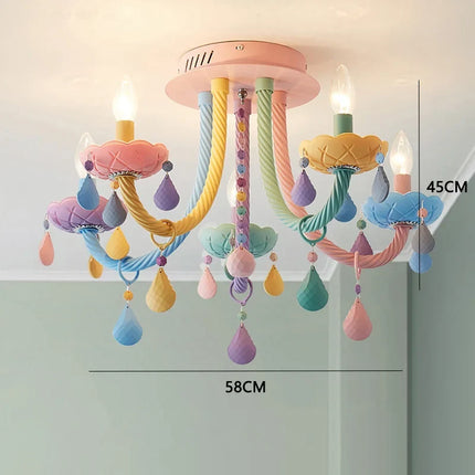 Lustre cristal arc-en-ciel design kawaii pour chambre enfant — LZ4Q9T2