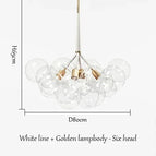 Blanc doré 6 têtes / Lumière neutre