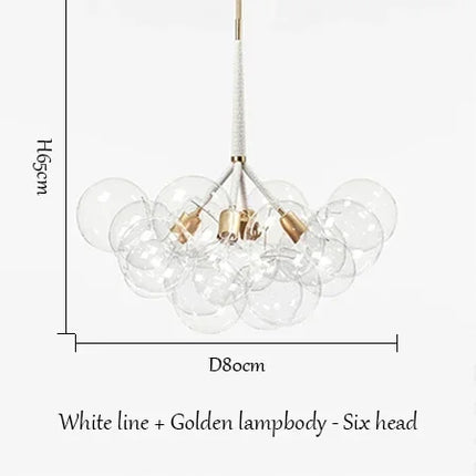 Lustre en verre à bulles pour décoration intérieure — LZ4X9P2