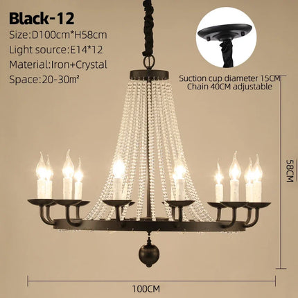 Lustre suspension en cristal lumineux pour décoration intérieure — LZ4X9M